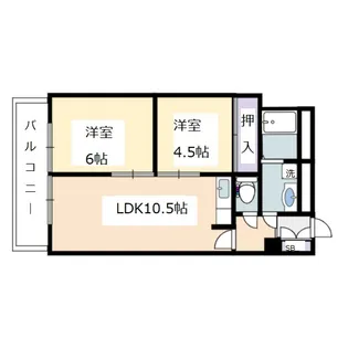 2LDKの間取り画像