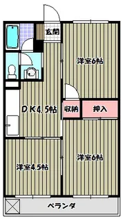 椋本マンション【2階】の間取り