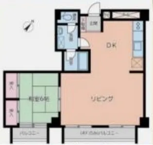 蕨ユーアイハイツ【5階】の間取り