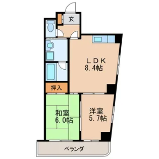ウィスマ清水【7階】の間取り