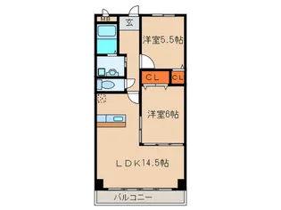 サウスコ-ト春日井【7階】の間取り