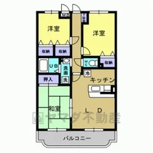 サンツヤマモトA棟【2階】の間取り