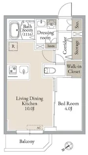 ルネサンスコート門前仲町【2階】の間取り