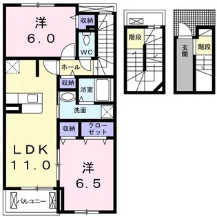 ニコ ヴィラージュA【3階】の間取り