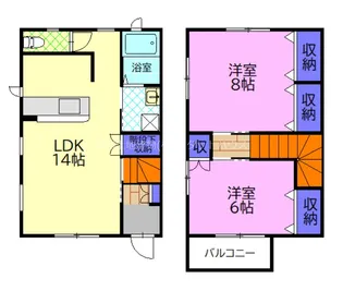 竹林メゾネット3の間取り