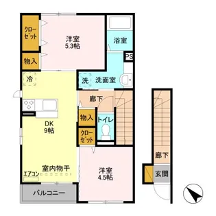埼玉県鴻巣市宮前【アパート】の間取り