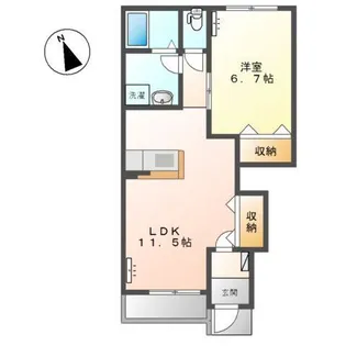 アベックス南【1階】の間取り
