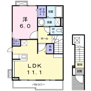 メゾン コリーヌII【2階】の間取り