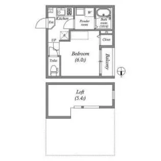 ハーモニーテラス京都太秦【1階】の間取り