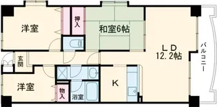 レールシティ万代南【6階】の間取り