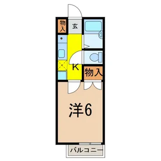 千葉県四街道市もねの里2【アパート】の間取り