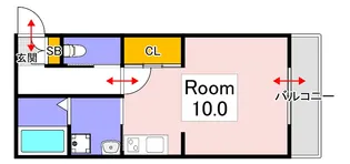 スカイガーデン奥田南【1階】の間取り