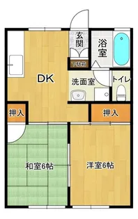 コーポスター【1階】の間取り