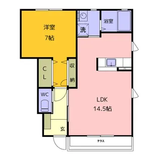アムールA【1階】の間取り
