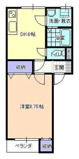 グレースフルシティ神町南【1階】の間取り