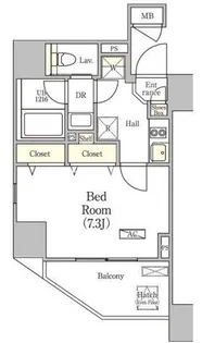セトルコート品川戸越【14階】の間取り