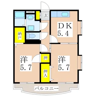 鹿児島県鹿児島市紫原5【マンション】の間取り