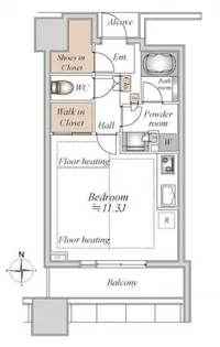 白金ザ・スカイ 西棟【8階】の間取り