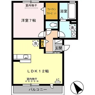 インターフレグラントA【3階】の間取り