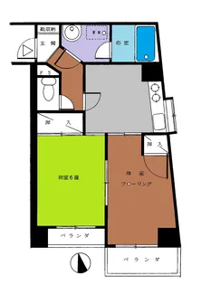 エステート立花【3階】の間取り