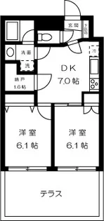 グレイスベル自由が丘【1階】の間取り