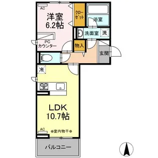 アヴニールプラス【2階】の間取り