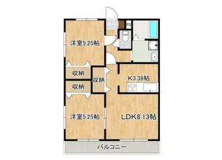 ムーンローズ【5階】の間取り