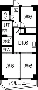 サンヒルズ松和花壇【3階】の間取り