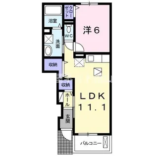 プリムローズ桜II【1階】の間取り