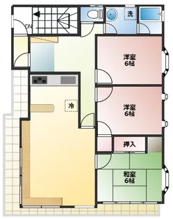 第二カワイビル【5階】の間取り