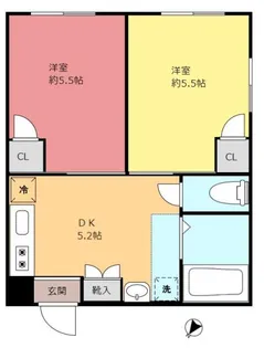 カサデルソル【3階】の間取り