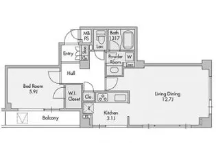 プライムアーバン赤坂【3階】の間取り