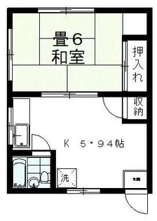 ルックハイツ鶴岡【2階】の間取り