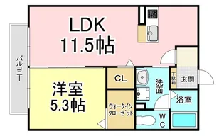 福岡県北九州市八幡西区中の原3【アパート】の間取り