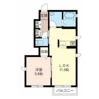 クラヴィエ南太田壱番館【1階】の間取り