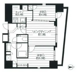 東京都文京区後楽2【マンション】の間取り