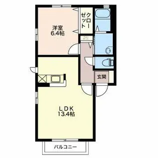 オンディーヌ A【1階】の間取り