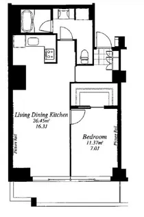 フレンシア外苑西【5階】の間取り