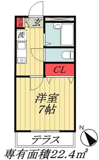 千葉県市川市妙典6【アパート】の間取り