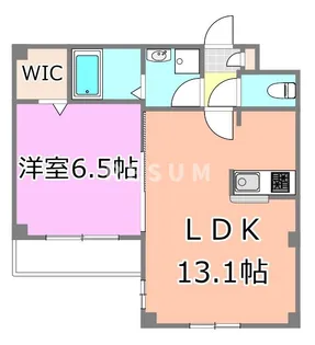 千葉県千葉市中央区神明町【マンション】の間取り