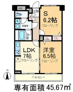 プリムヴェール西尾久メゾンA【1階】の間取り