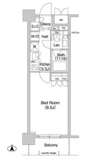 コンフォリア両国サウス【8階】の間取り
