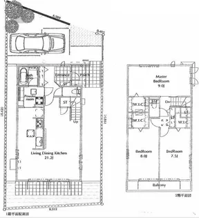 神奈川県横浜市港北区篠原町【一戸建】の間取り