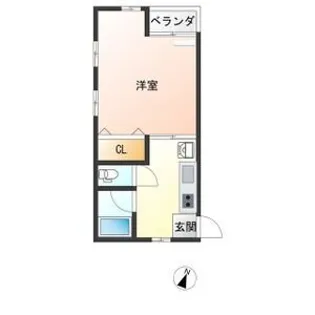 ドミトリー白樺【2階】の間取り