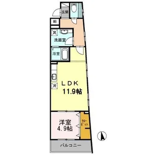 カーサ鈴【2階】の間取り