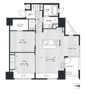 レジェンダリーコート赤羽【9階】の間取り