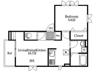 M・プーロニンフェア【2階】の間取り