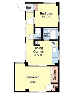 高橋マンション【2階】の間取り