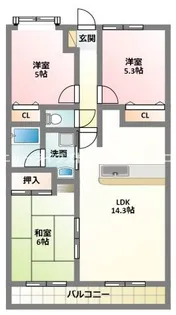 コルナスアベニュー【3階】の間取り