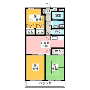 サンクレスト【2階】の間取り